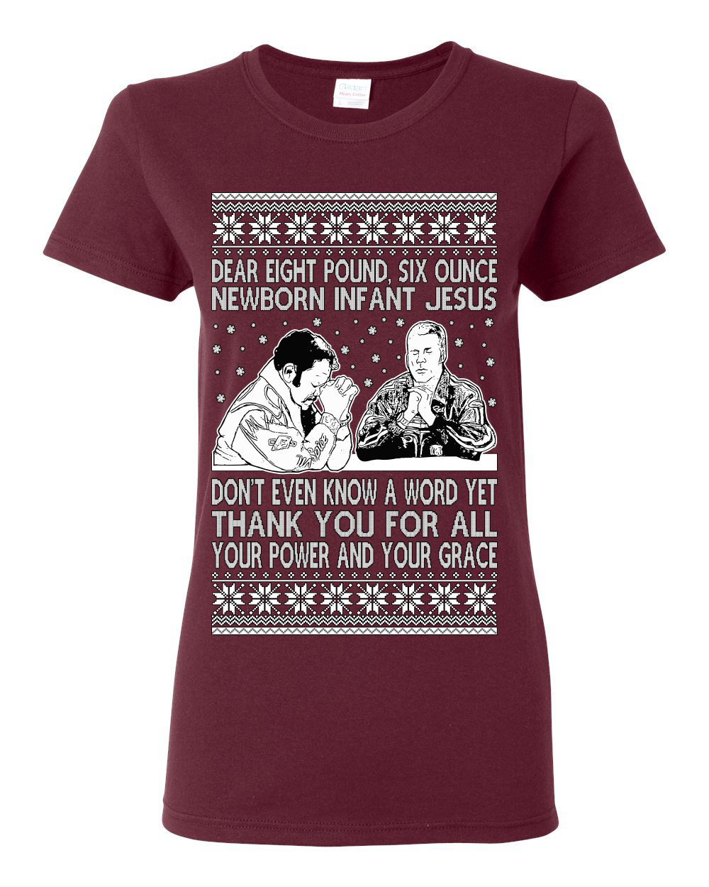 Camiseta gráfica de 8 libras 6 onzas bebé Jesús agitar y hornear para mujer - Imagen 8 de 13