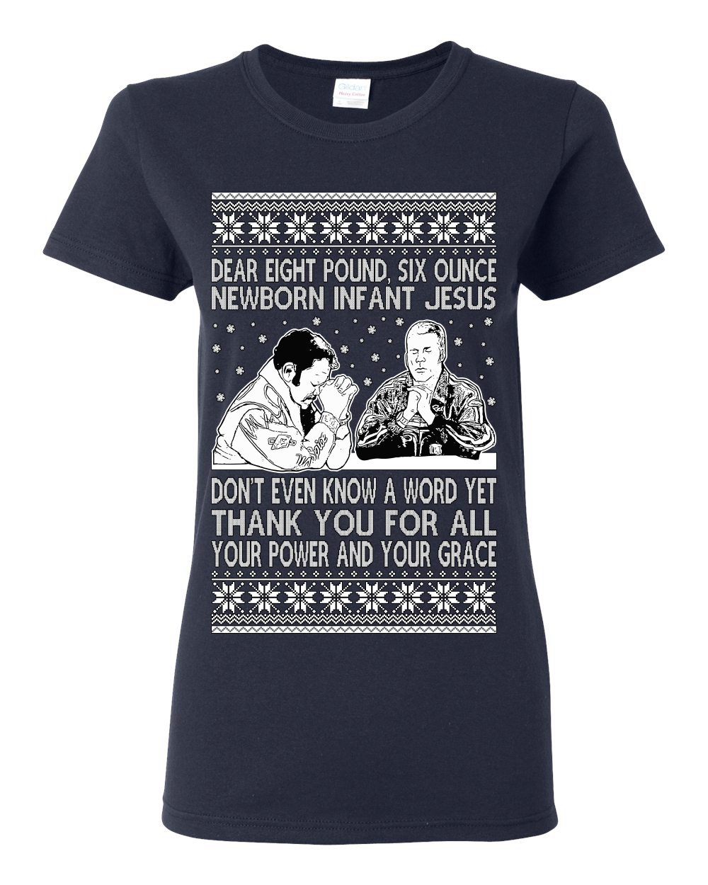Camiseta gráfica de 8 libras 6 onzas bebé Jesús agitar y hornear para mujer - Imagen 9 de 13