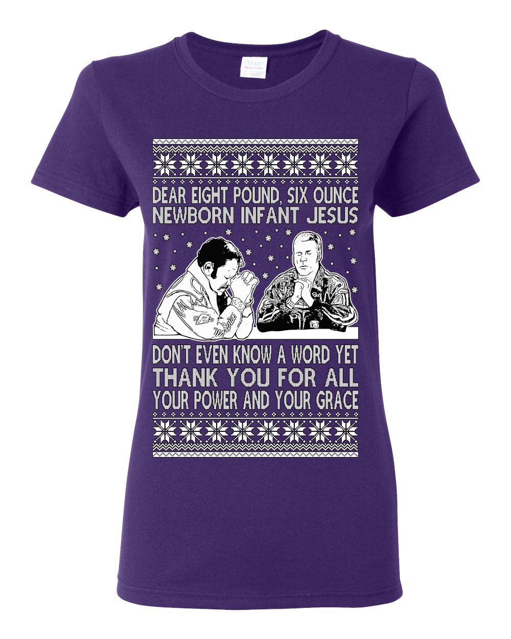 Camiseta gráfica de 8 libras 6 onzas bebé Jesús agitar y hornear para mujer - Imagen 10 de 13