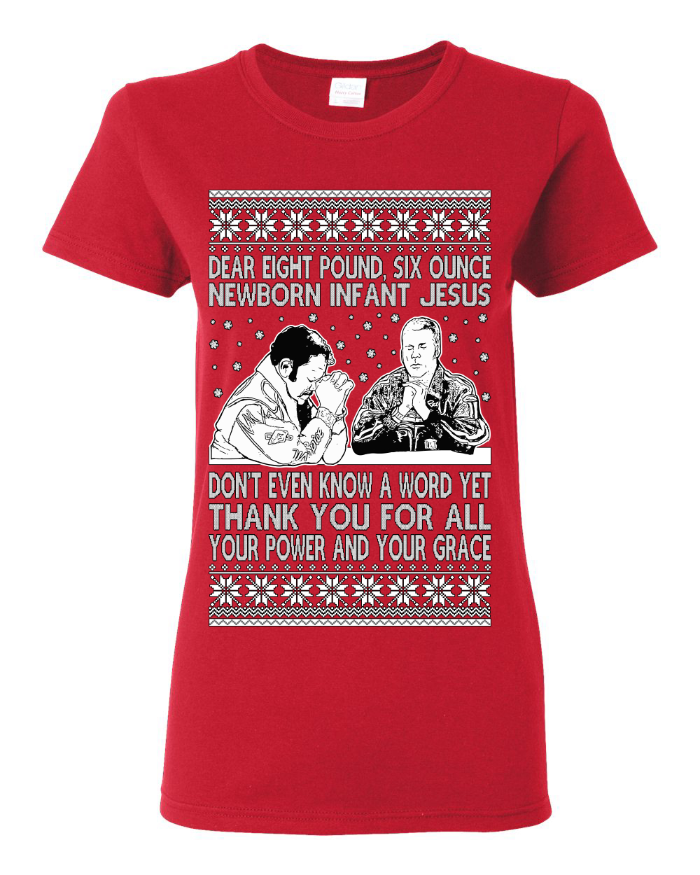 Camiseta gráfica de 8 libras 6 onzas bebé Jesús agitar y hornear para mujer - Imagen 11 de 13
