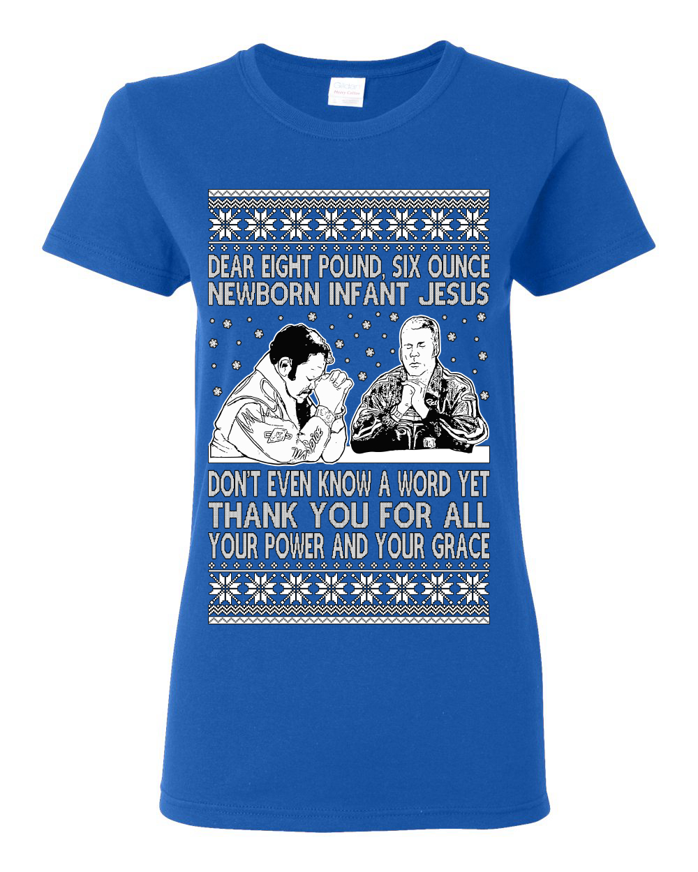 Camiseta gráfica de 8 libras 6 onzas bebé Jesús agitar y hornear para mujer - Imagen 12 de 13