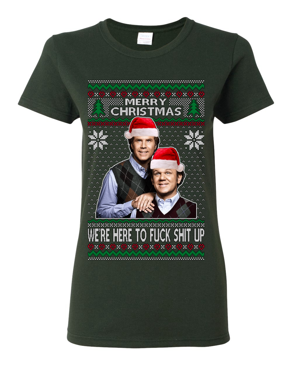 Here To F Stuff Up Step Brothers Holiday Pose Women Graphic TShirt - Picture 4 of 12