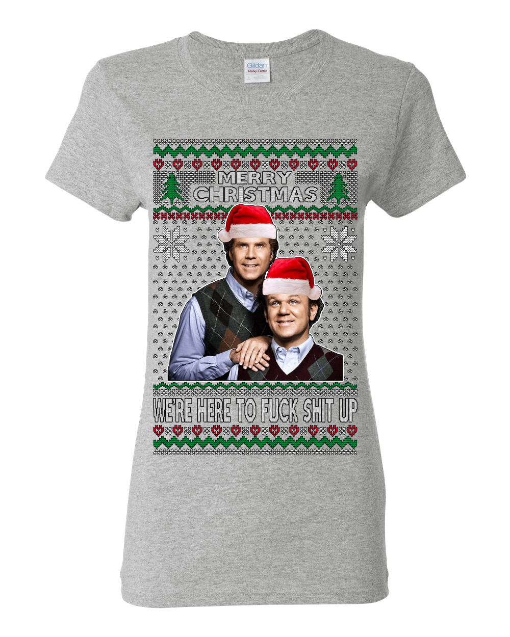 Here To F Stuff Up Step Brothers Holiday Pose Women Graphic TShirt - Picture 5 of 12