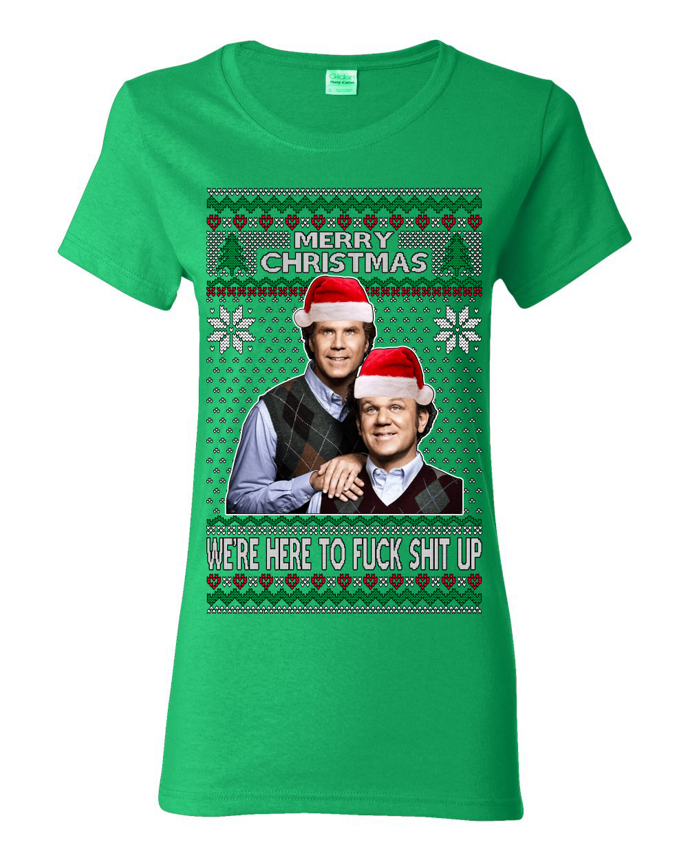 Here To F Stuff Up Step Brothers Holiday Pose Women Graphic TShirt - Picture 6 of 12