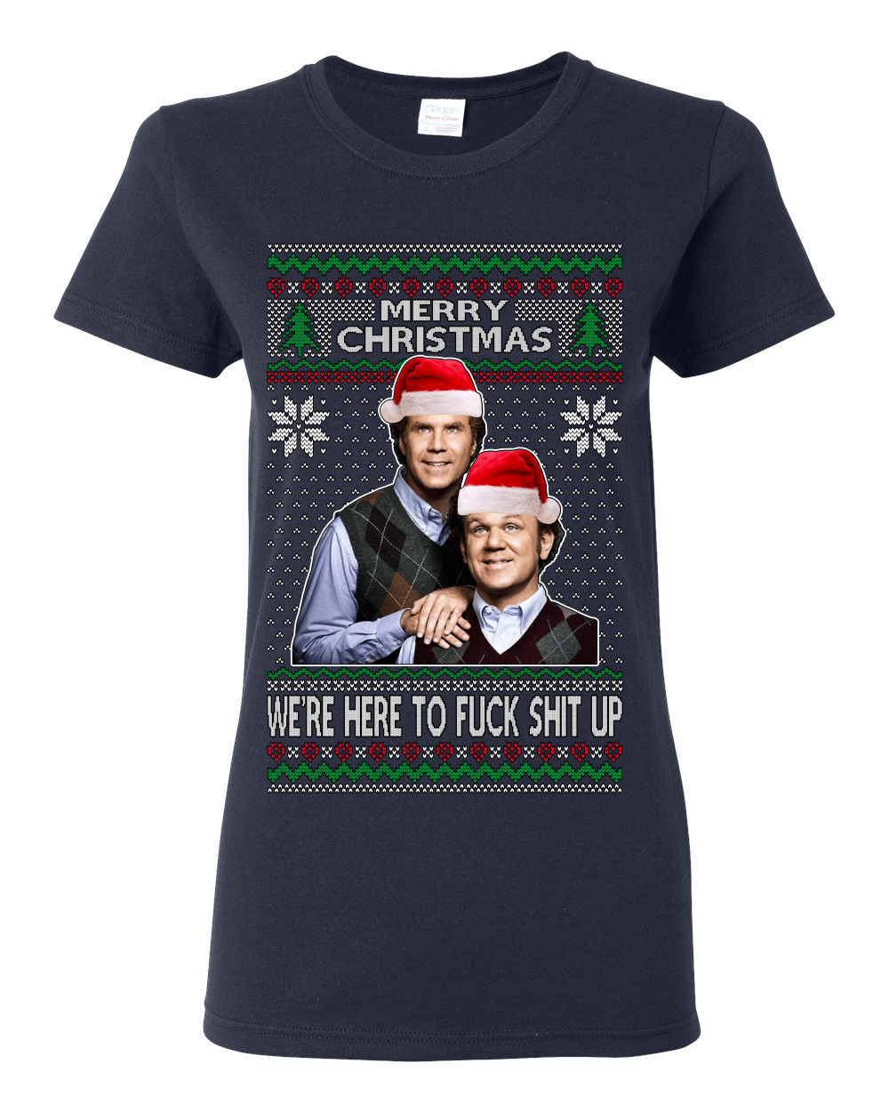 Here To F Stuff Up Step Brothers Holiday Pose Women Graphic TShirt - Picture 8 of 12