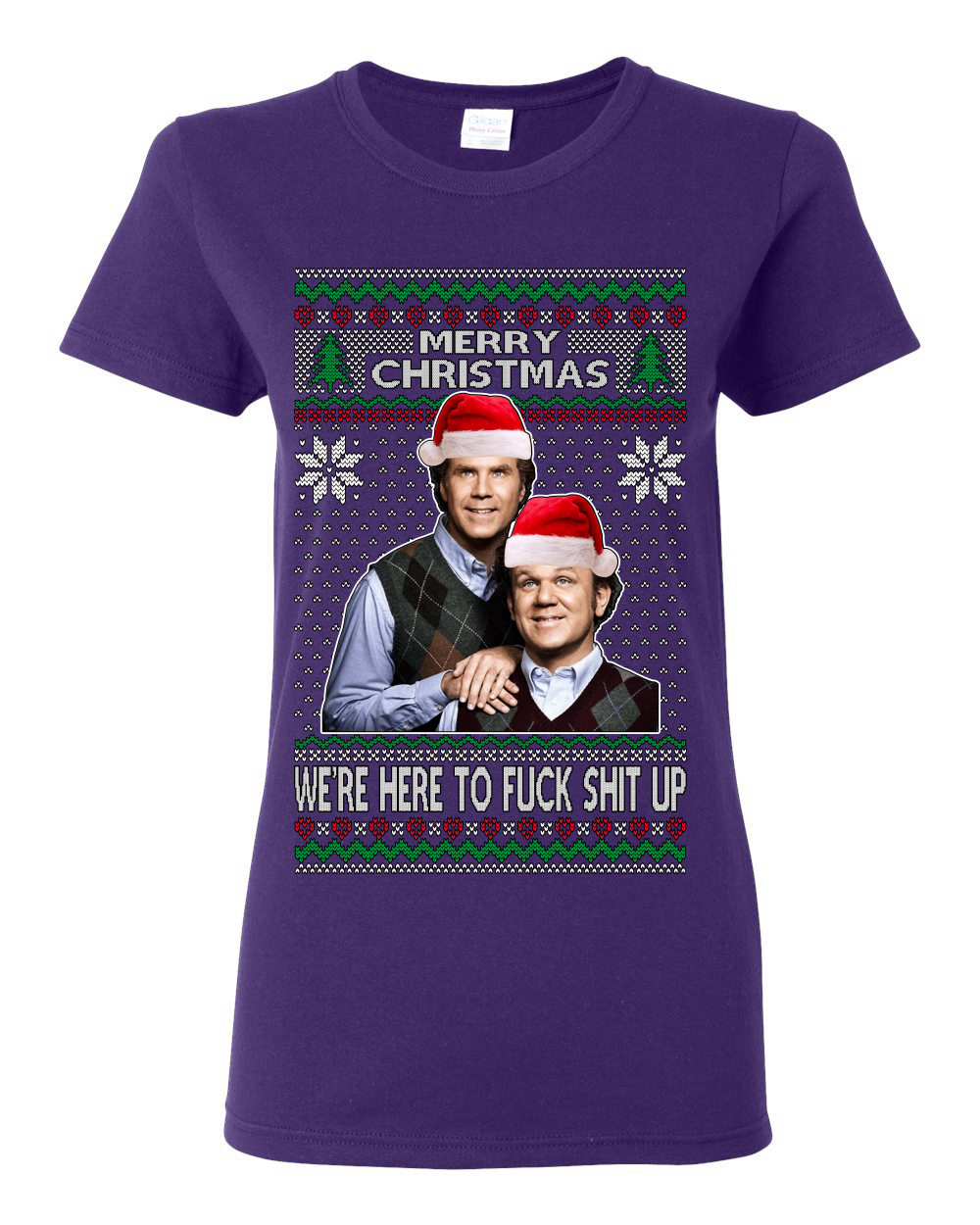 Here To F Stuff Up Step Brothers Holiday Pose Women Graphic TShirt - Picture 9 of 12