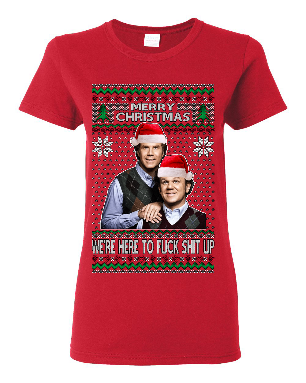 Here To F Stuff Up Step Brothers Holiday Pose Women Graphic TShirt - Picture 10 of 12