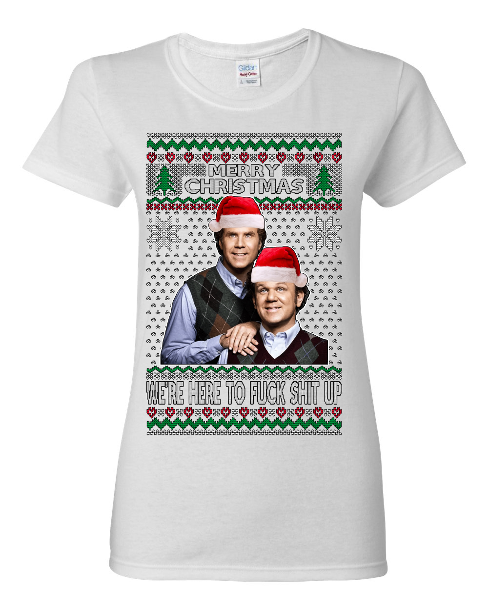 Here To F Stuff Up Step Brothers Holiday Pose Women Graphic TShirt - Picture 12 of 12
