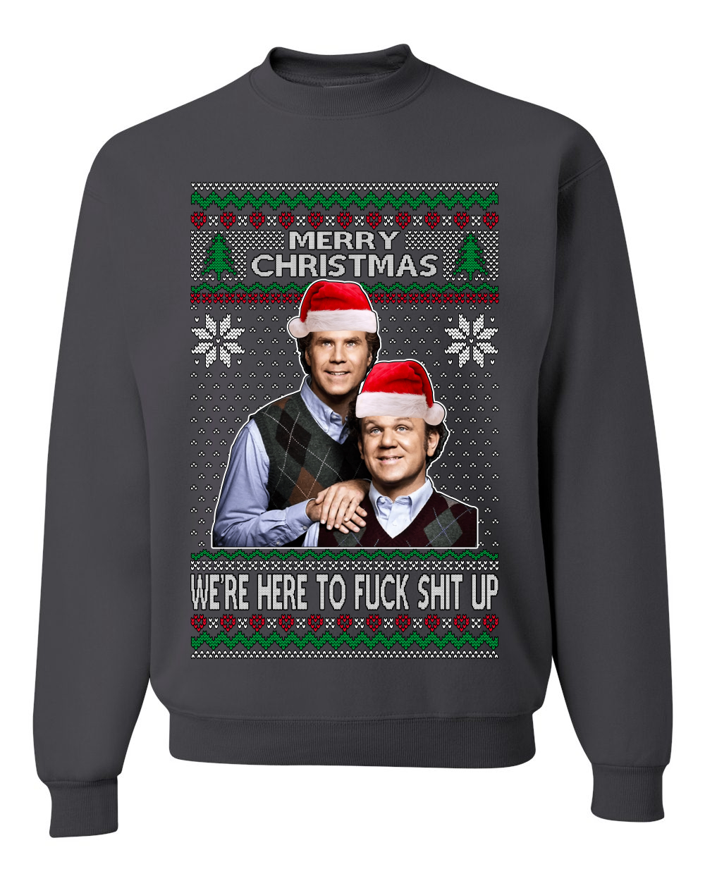 Here To F Stuff Up Step Brothers Holiday Pose Unisex Crewneck Sweatshirt |  eBay