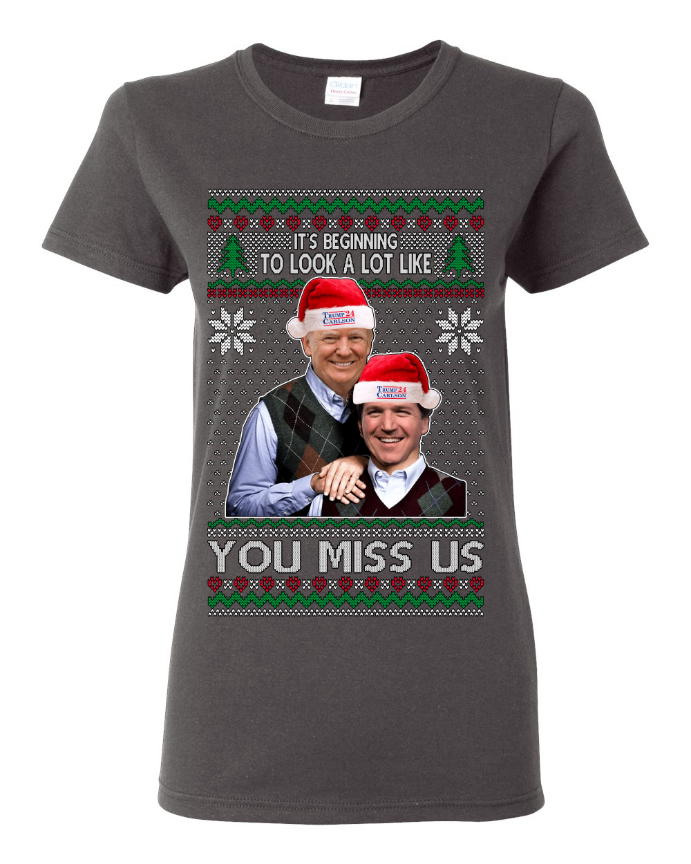 Camiseta gráfica para mujer Beginning To Look You Miss Us Trump Carlson 24 - Imagen 3 de 12