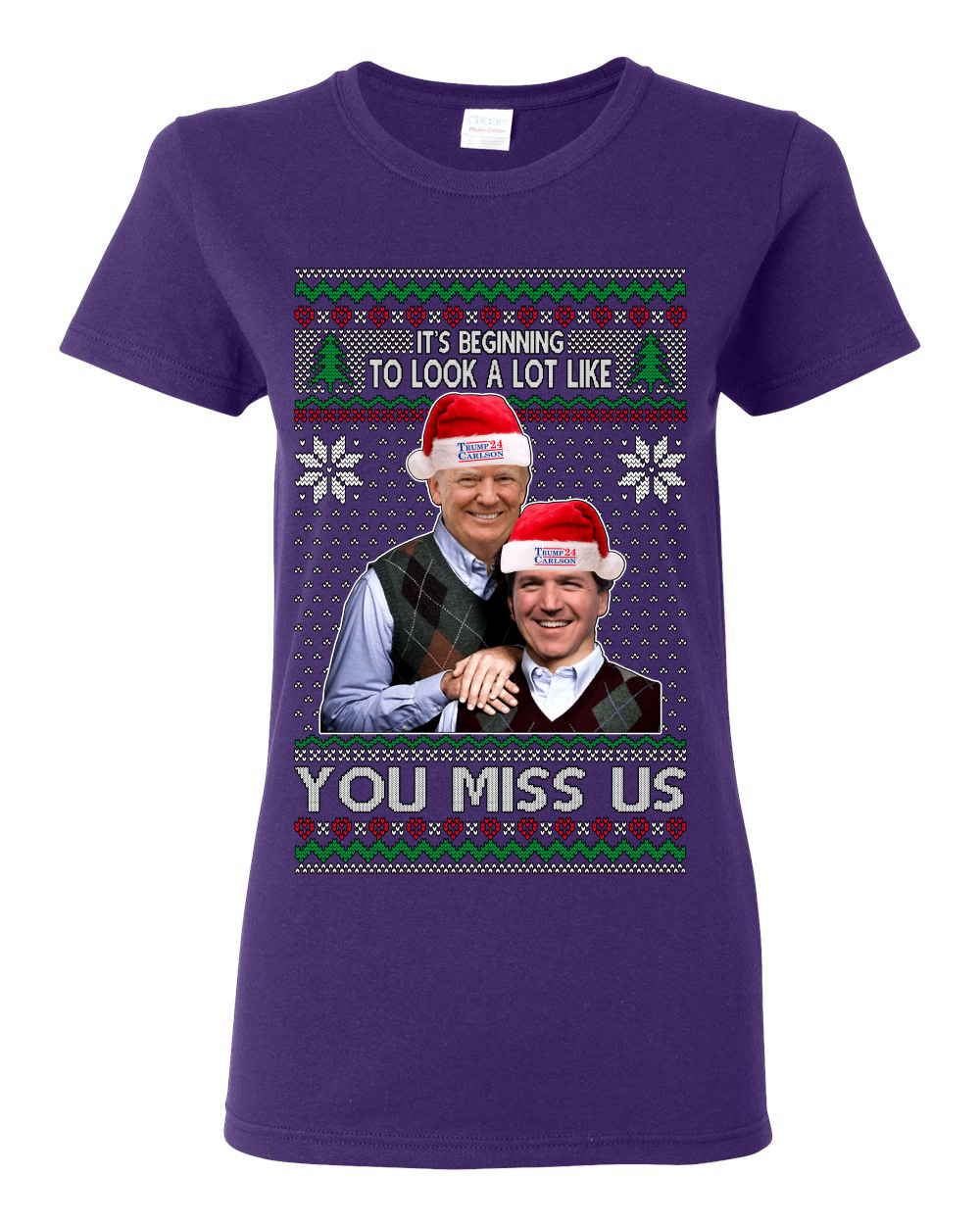 Camiseta gráfica para mujer Beginning To Look You Miss Us Trump Carlson 24 - Imagen 9 de 12