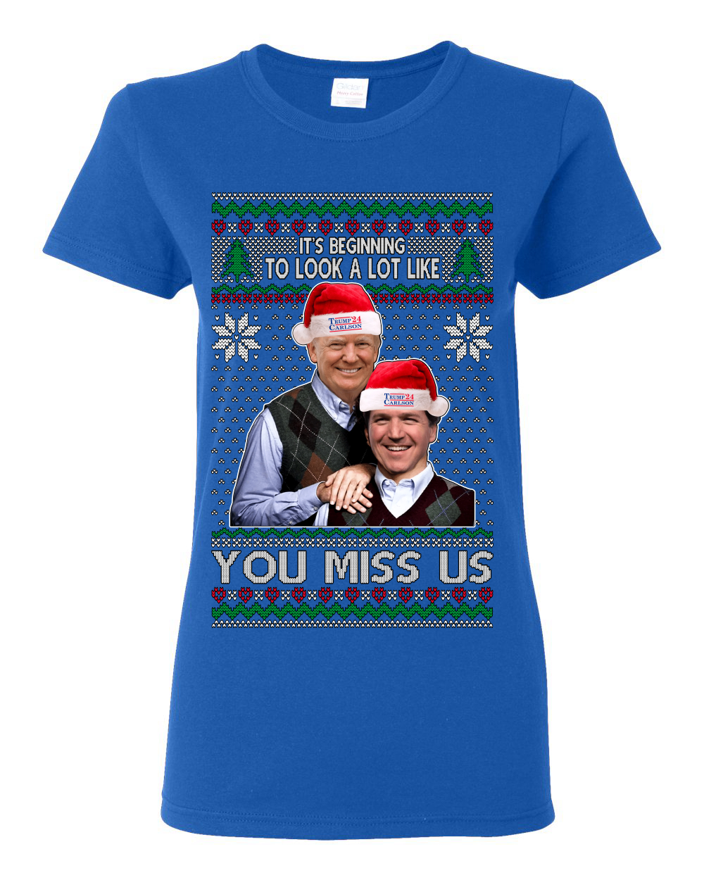 Camiseta gráfica para mujer Beginning To Look You Miss Us Trump Carlson 24 - Imagen 11 de 12