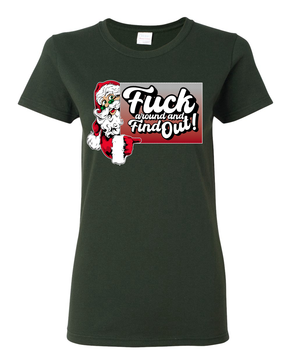 Camiseta gráfica para mujer F Around And Find Out Santa Sign - Imagen 4 de 12