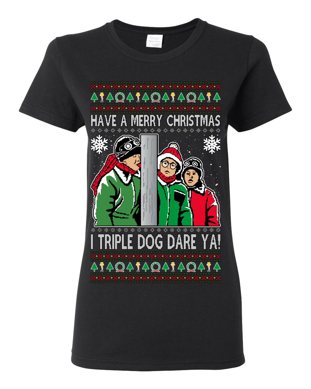 I Triple Dog Dare Ya Merry Story Women Graphic TShirt - Picture 2 of 12