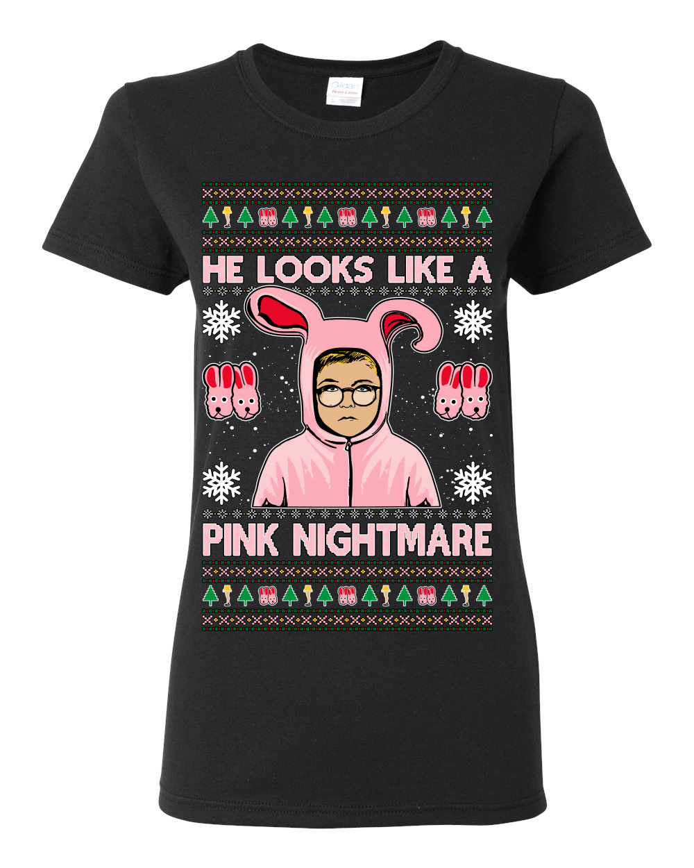 Camiseta gráfica para mujer He Looks Like a Pink Nightmare Story - Imagen 2 de 12
