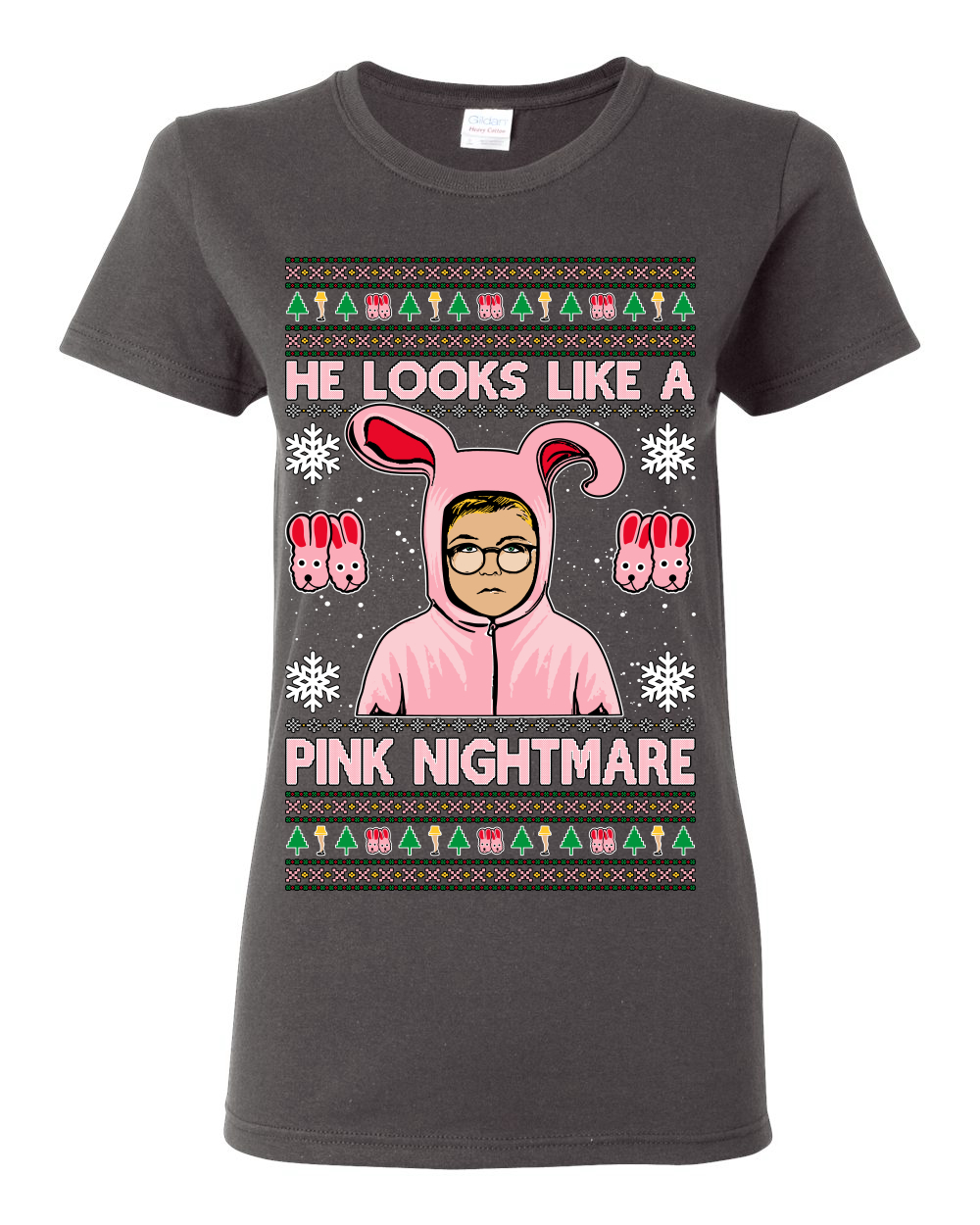 Camiseta gráfica para mujer He Looks Like a Pink Nightmare Story - Imagen 3 de 12