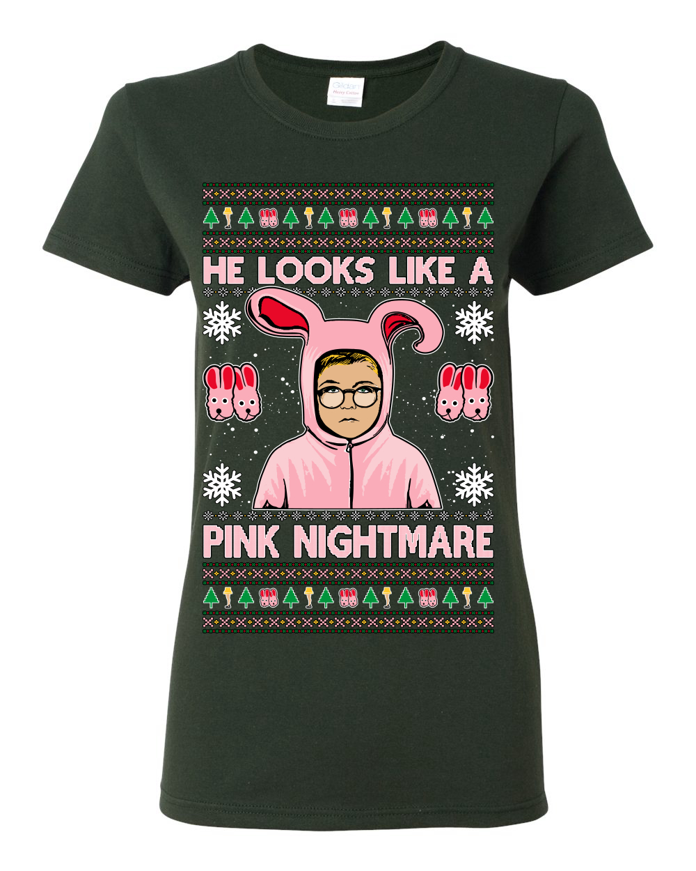 Camiseta gráfica para mujer He Looks Like a Pink Nightmare Story - Imagen 4 de 12