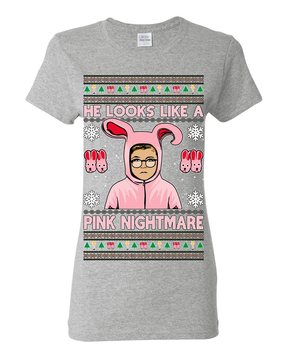 Camiseta gráfica para mujer He Looks Like a Pink Nightmare Story - Imagen 5 de 12