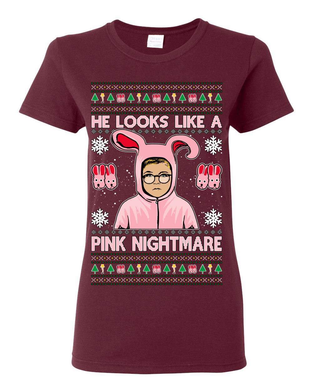 Camiseta gráfica para mujer He Looks Like a Pink Nightmare Story - Imagen 7 de 12