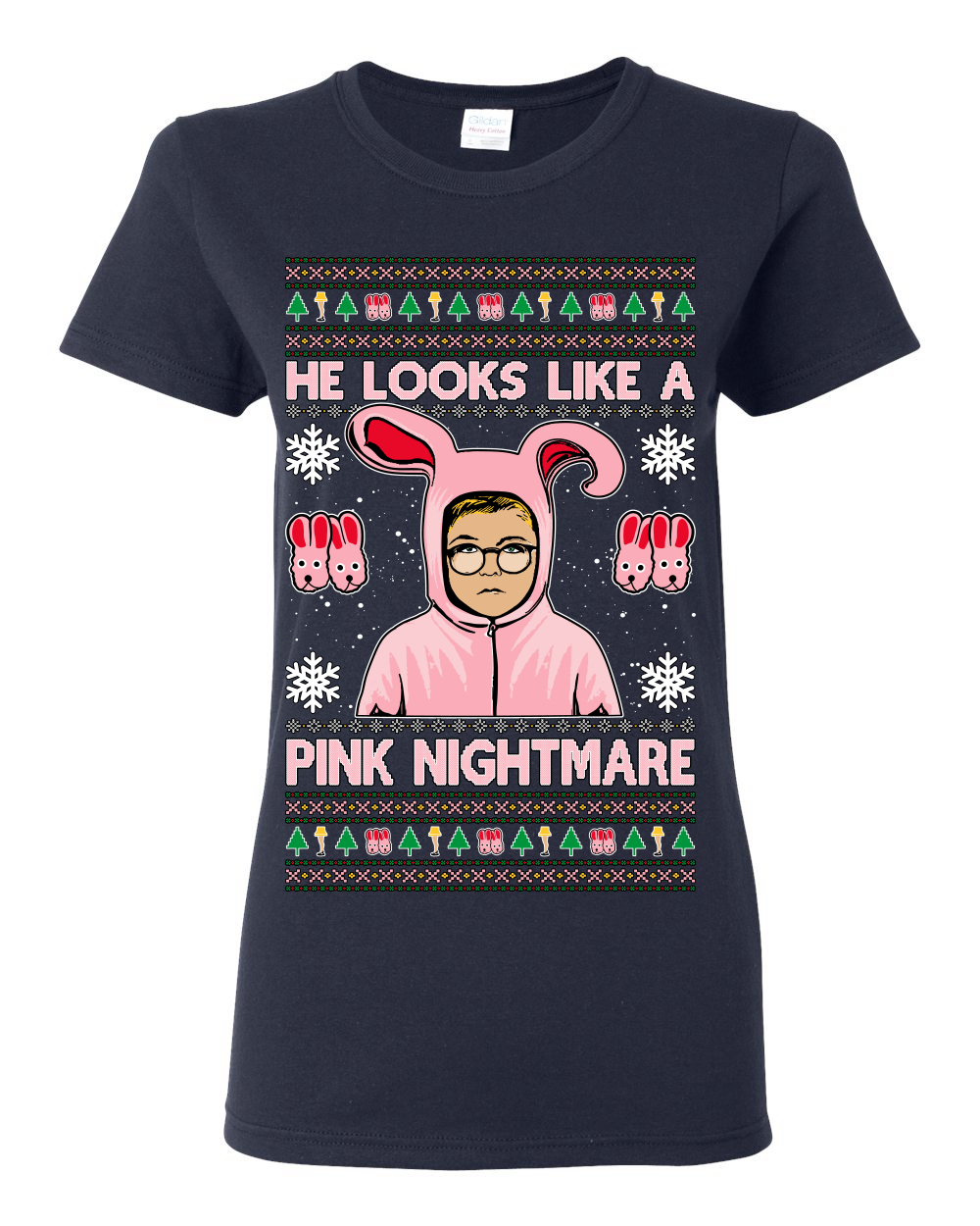 Camiseta gráfica para mujer He Looks Like a Pink Nightmare Story - Imagen 8 de 12