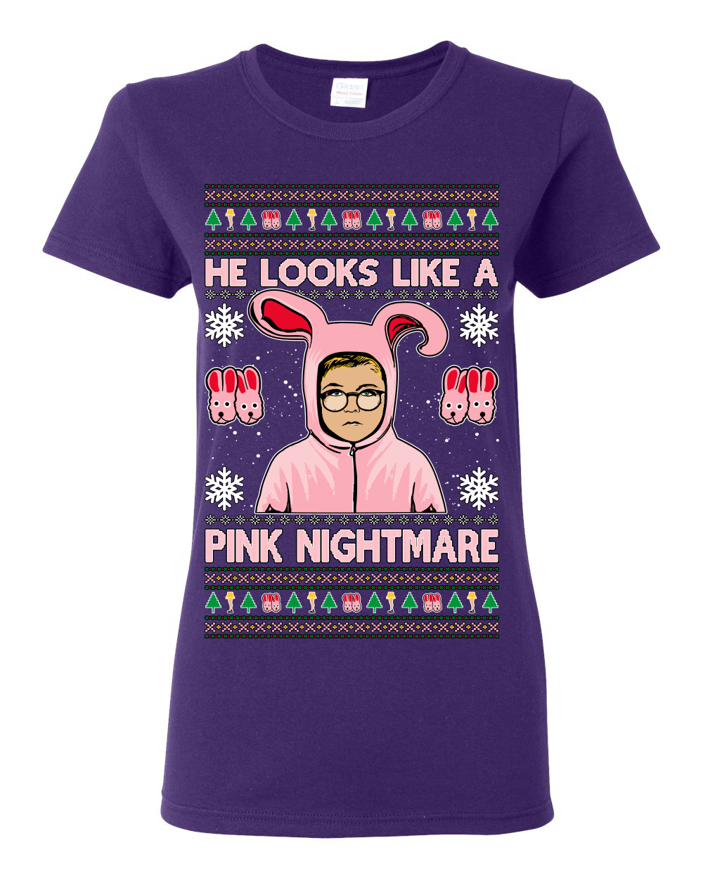 Camiseta gráfica para mujer He Looks Like a Pink Nightmare Story - Imagen 9 de 12