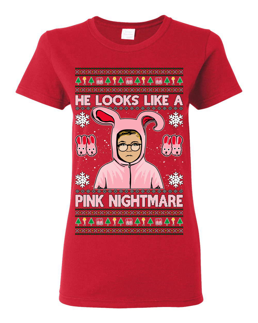 Camiseta gráfica para mujer He Looks Like a Pink Nightmare Story - Imagen 10 de 12
