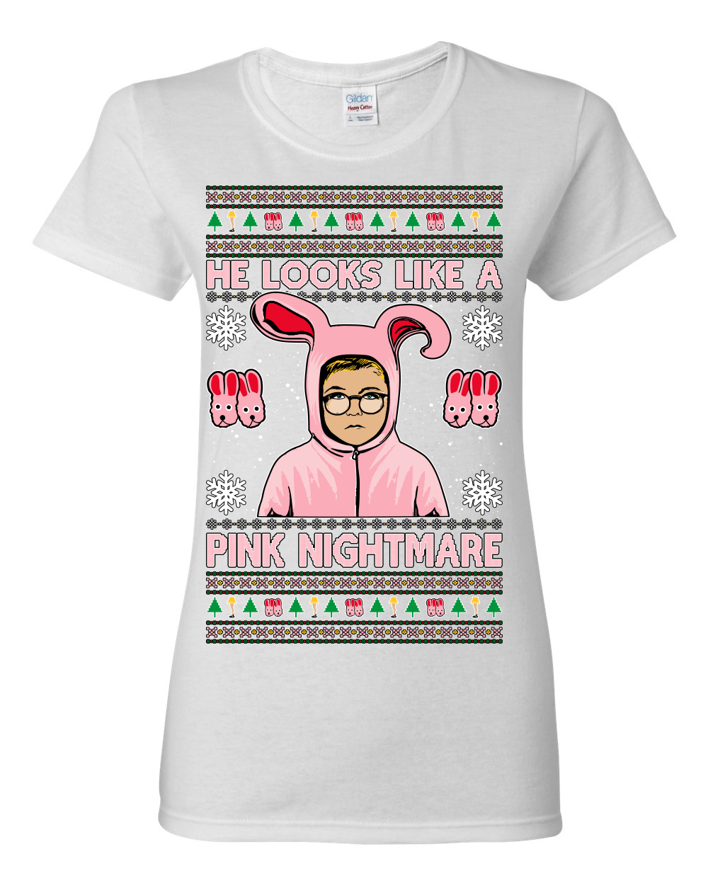 Camiseta gráfica para mujer He Looks Like a Pink Nightmare Story - Imagen 12 de 12