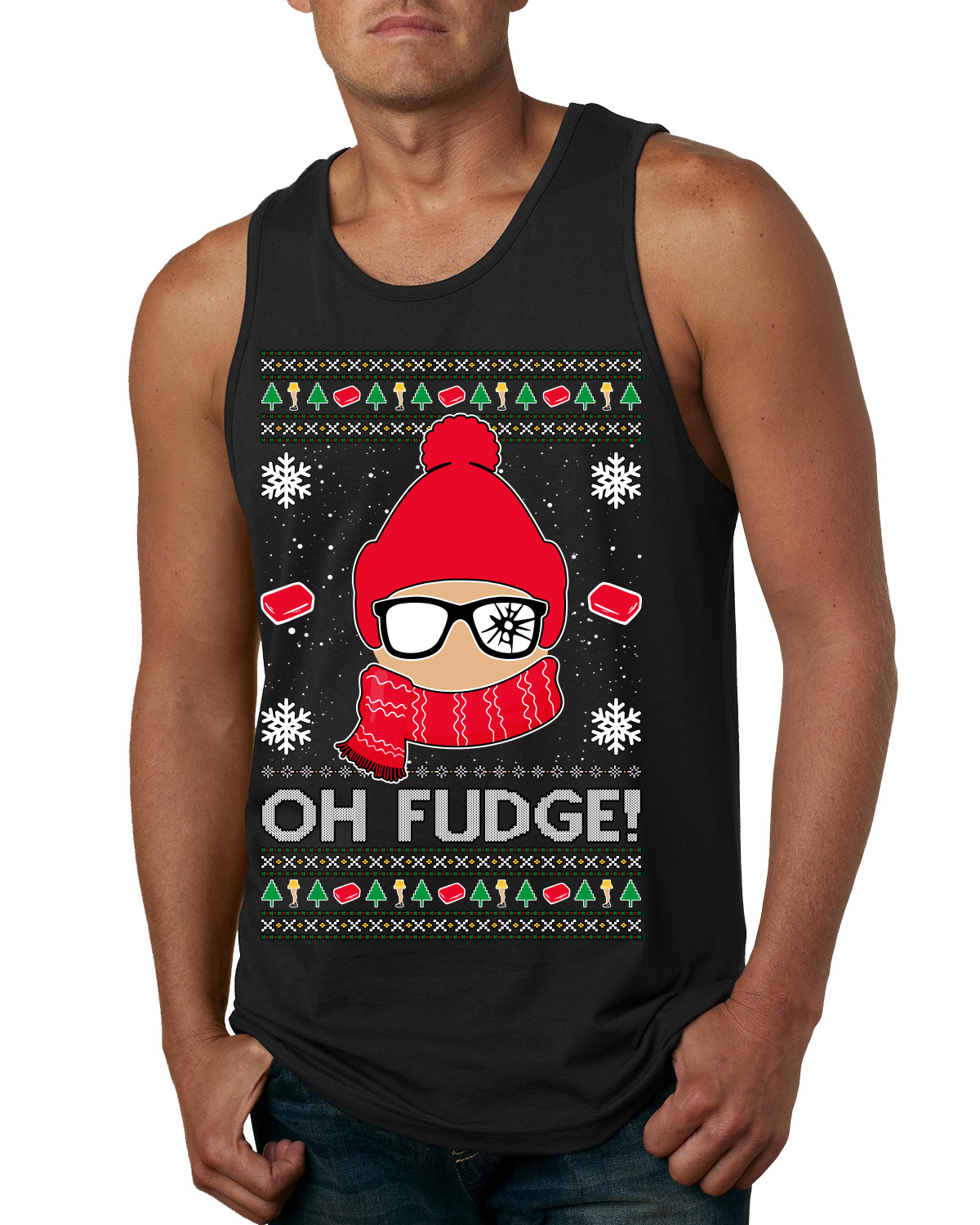 Camiseta sin mangas Oh Fudge Funny Story para hombre - Imagen 2 de 8