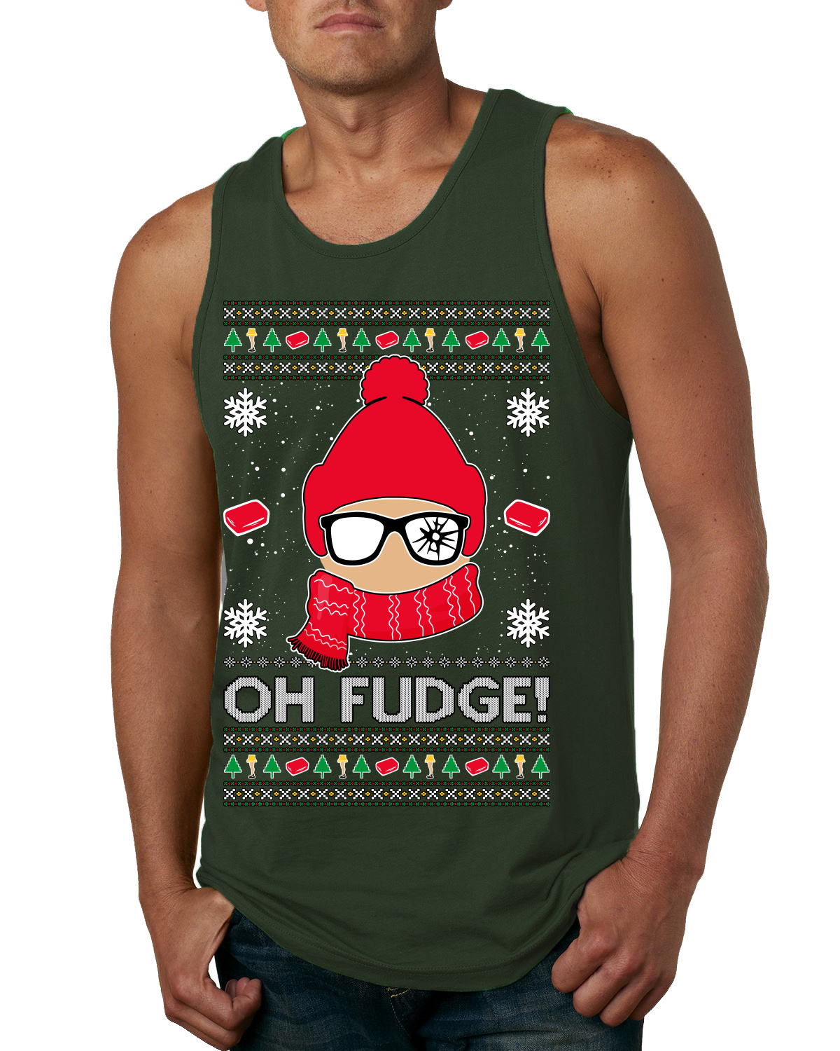 Camiseta sin mangas Oh Fudge Funny Story para hombre - Imagen 3 de 8