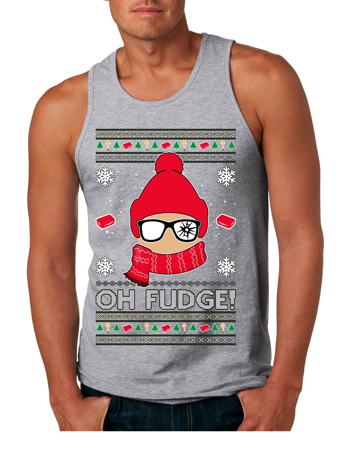 Camiseta sin mangas Oh Fudge Funny Story para hombre - Imagen 4 de 8