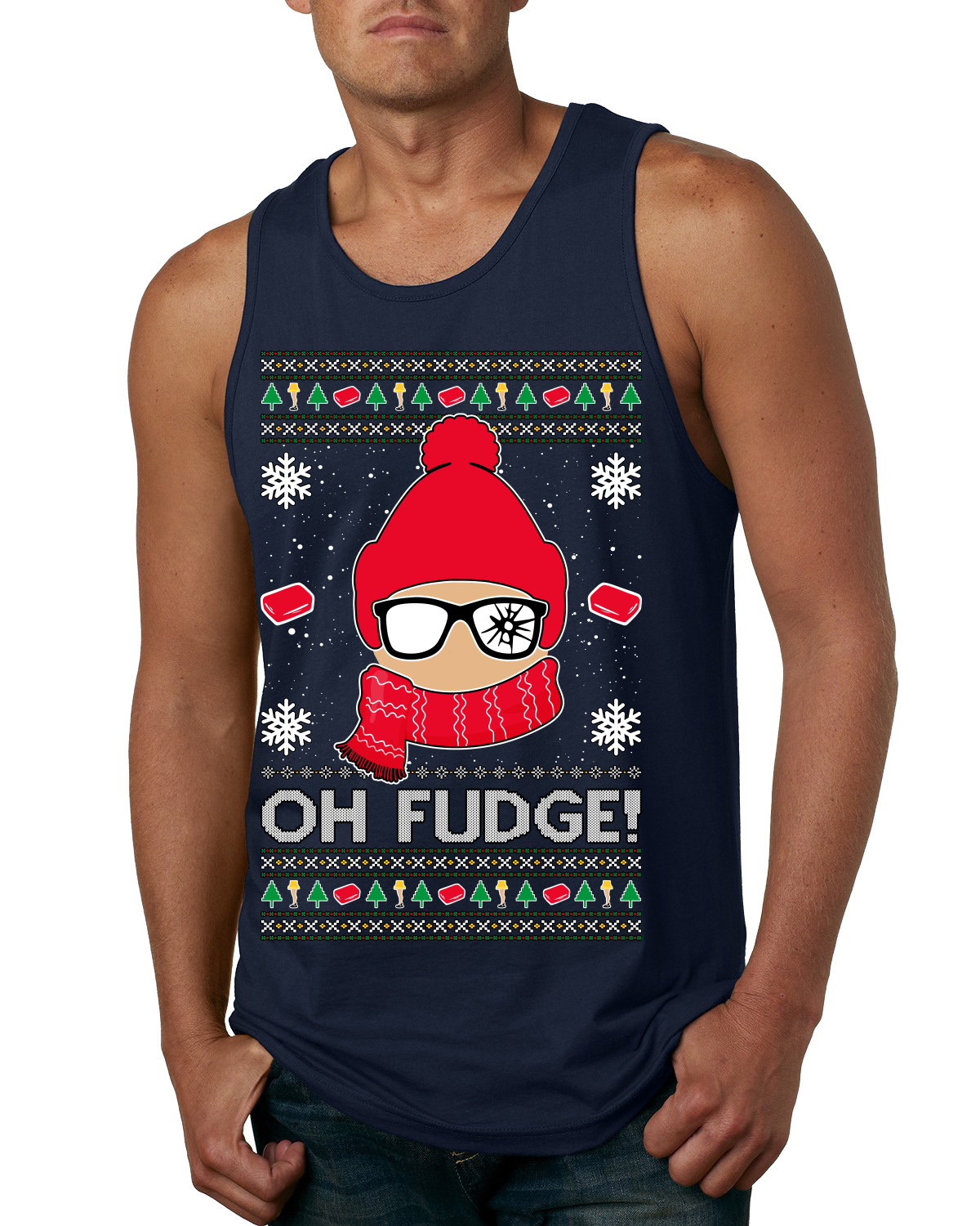 Camiseta sin mangas Oh Fudge Funny Story para hombre - Imagen 5 de 8