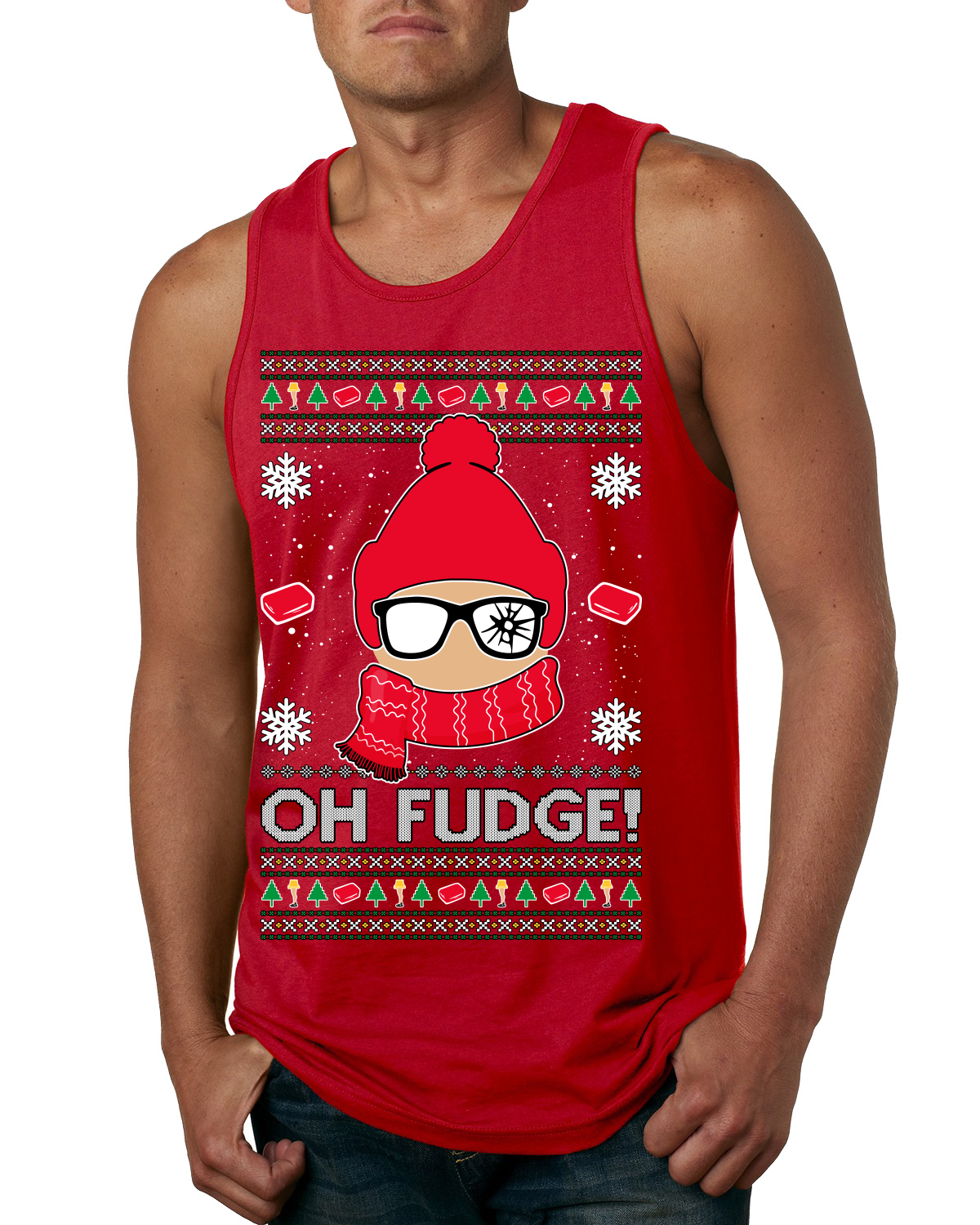 Camiseta sin mangas Oh Fudge Funny Story para hombre - Imagen 6 de 8
