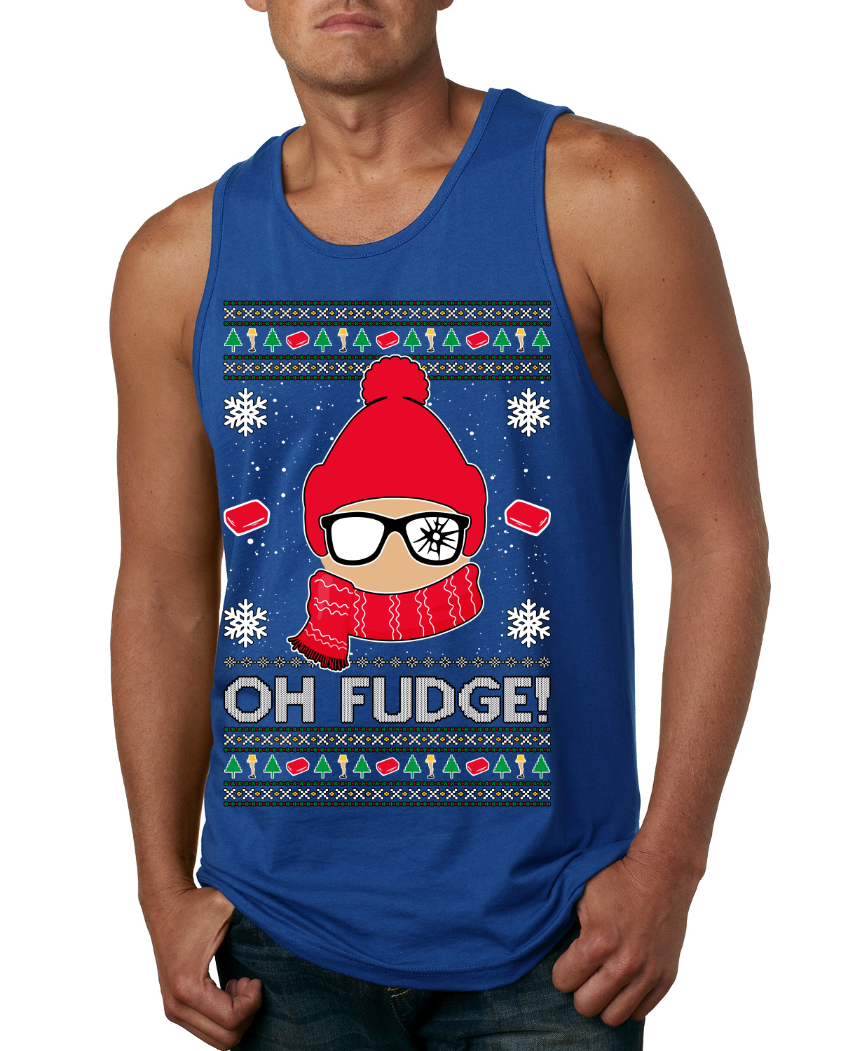 Camiseta sin mangas Oh Fudge Funny Story para hombre - Imagen 7 de 8