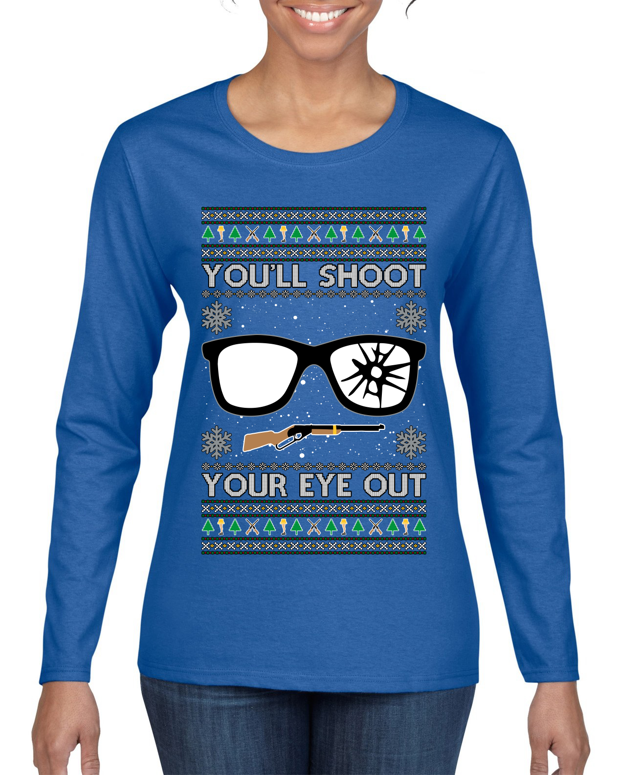 Camiseta gráfica manga larga para mujer Youll Shoot Your Eye Out Story - Imagen 8 de 9