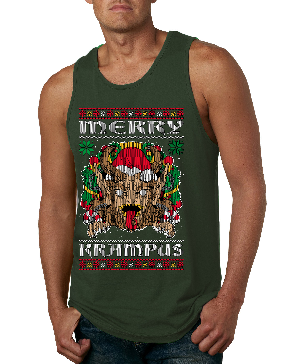 Figura sin mangas Merry Krampus Santa Folklore terror para hombres - Imagen 3 de 8