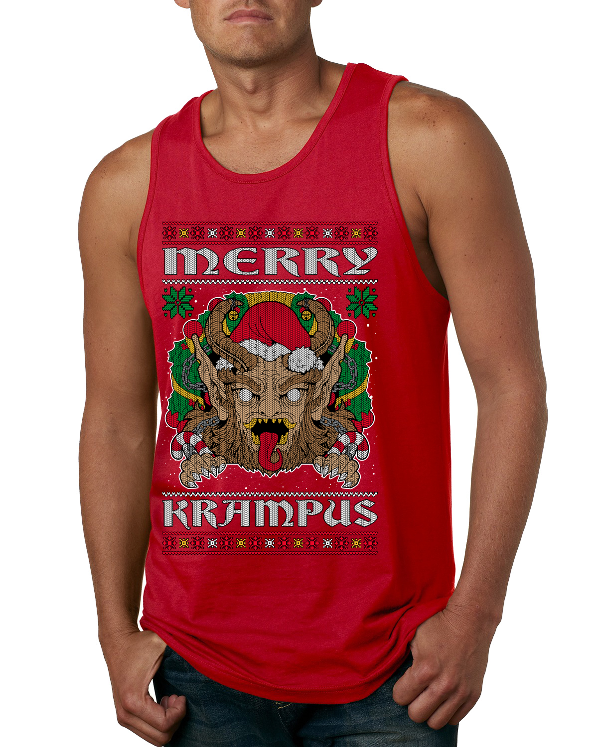 Figura sin mangas Merry Krampus Santa Folklore terror para hombres - Imagen 6 de 8
