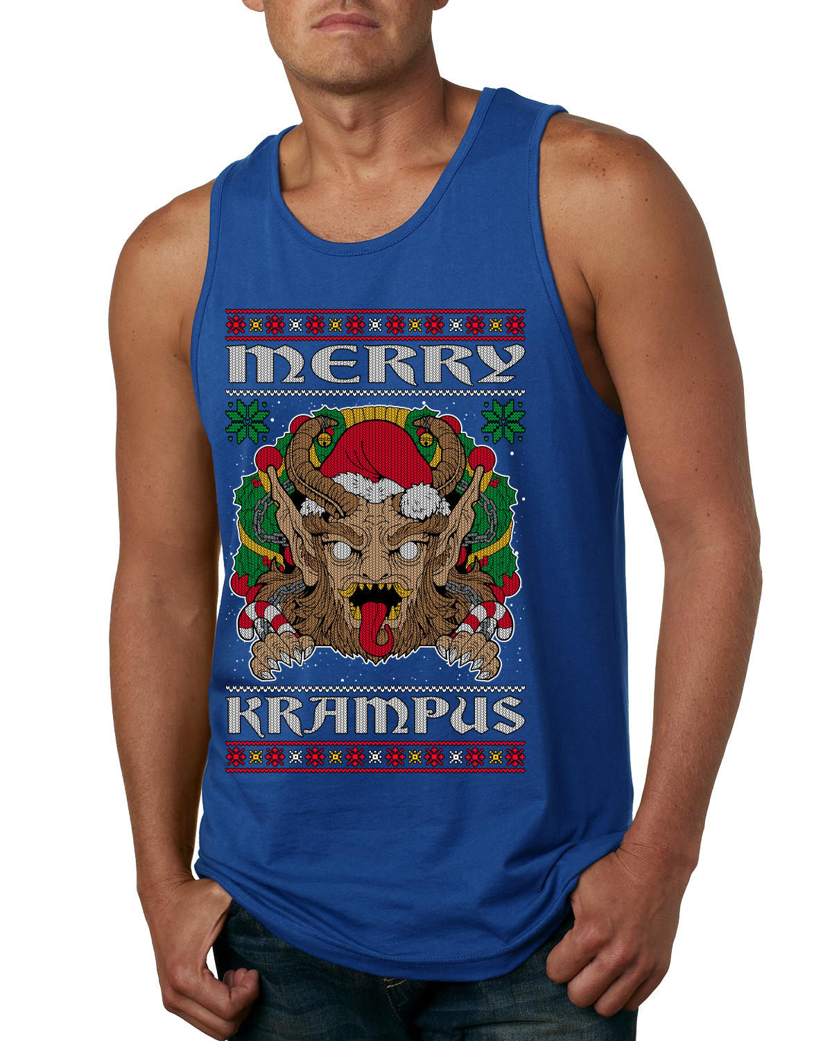 Figura sin mangas Merry Krampus Santa Folklore terror para hombres - Imagen 7 de 8