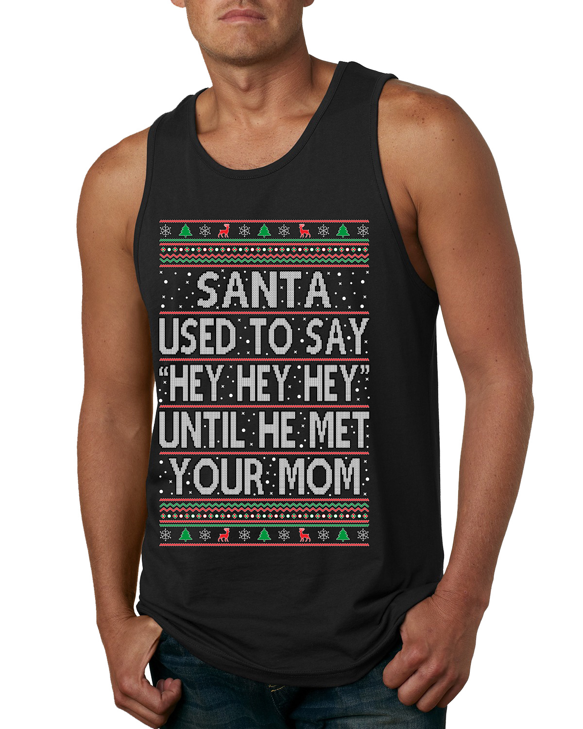 Camiseta sin mangas para hombre Santa Used To Say Hey Until He Met Your Mom - Imagen 3 de 9