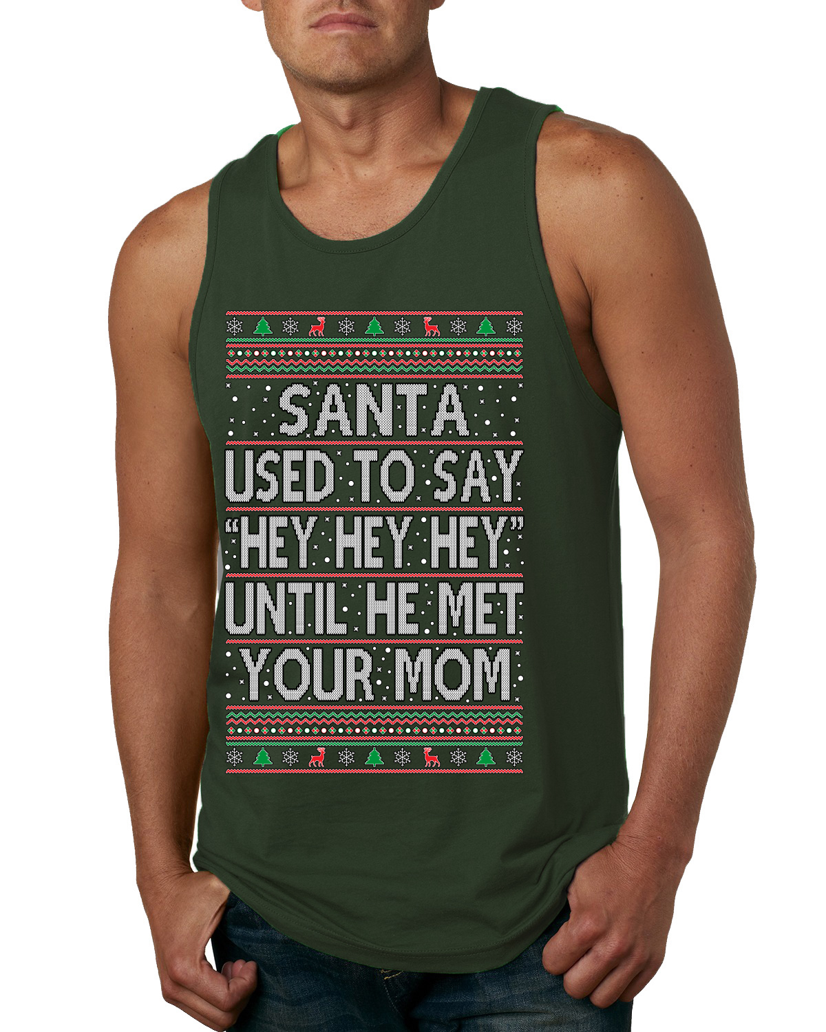 Camiseta sin mangas para hombre Santa Used To Say Hey Until He Met Your Mom - Imagen 4 de 9