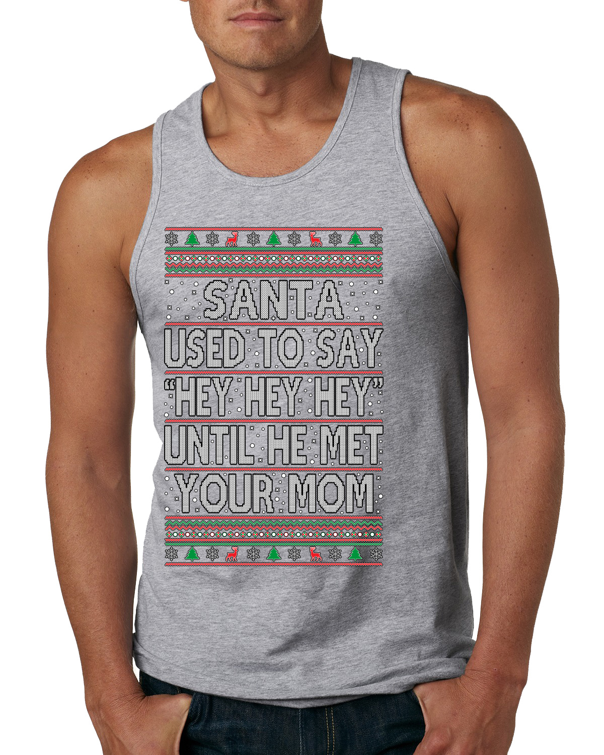 Camiseta sin mangas para hombre Santa Used To Say Hey Until He Met Your Mom - Imagen 5 de 9