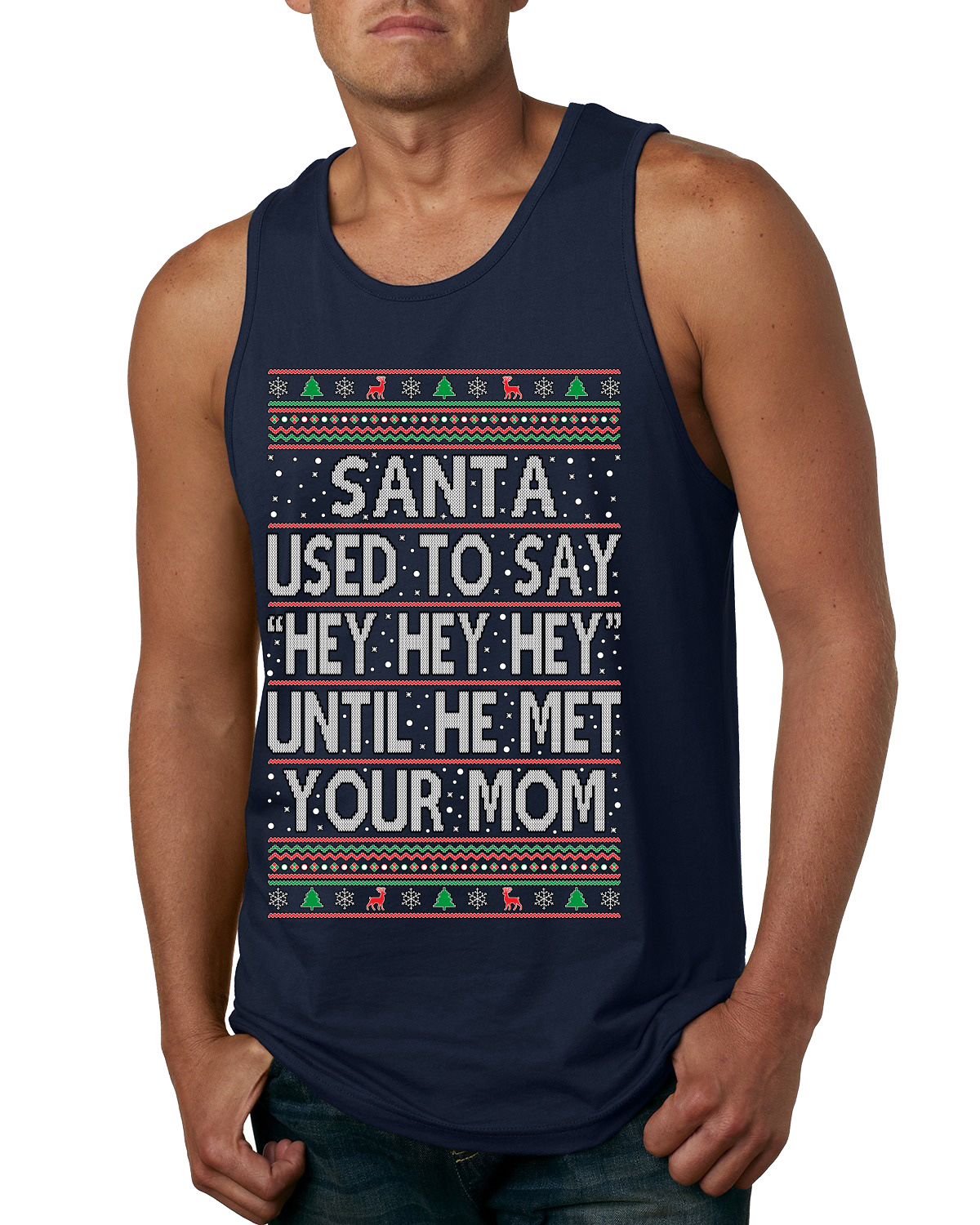 Camiseta sin mangas para hombre Santa Used To Say Hey Until He Met Your Mom - Imagen 6 de 9