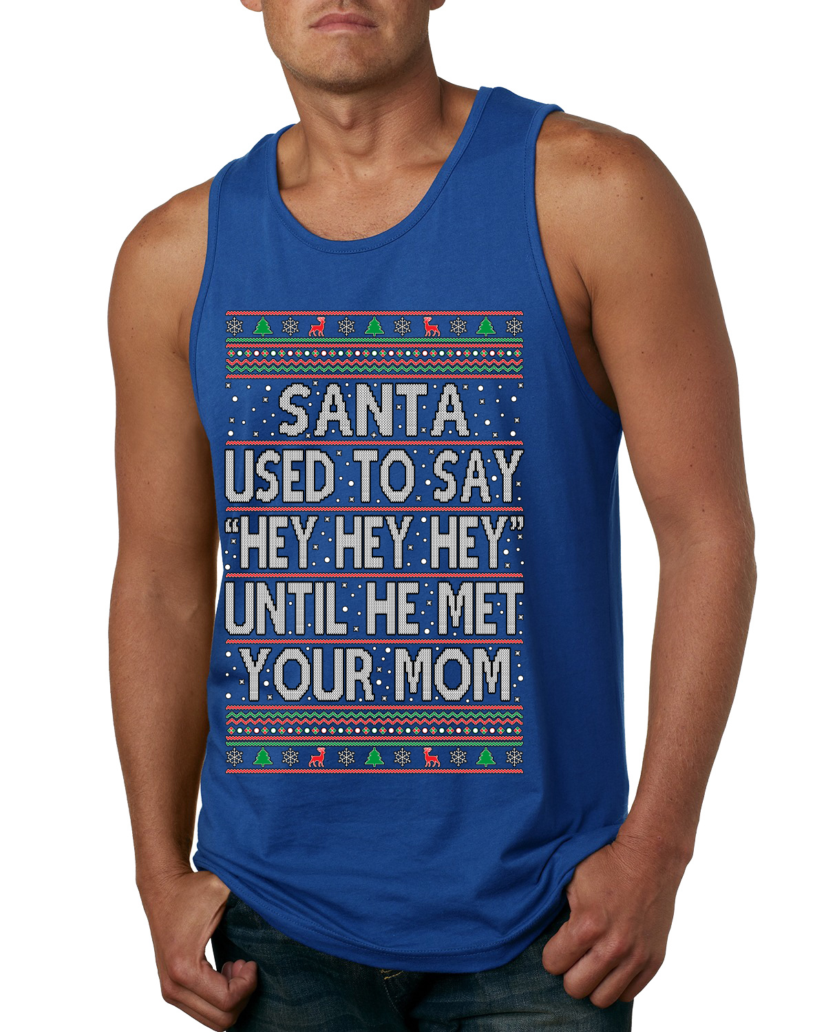 Camiseta sin mangas para hombre Santa Used To Say Hey Until He Met Your Mom - Imagen 8 de 9