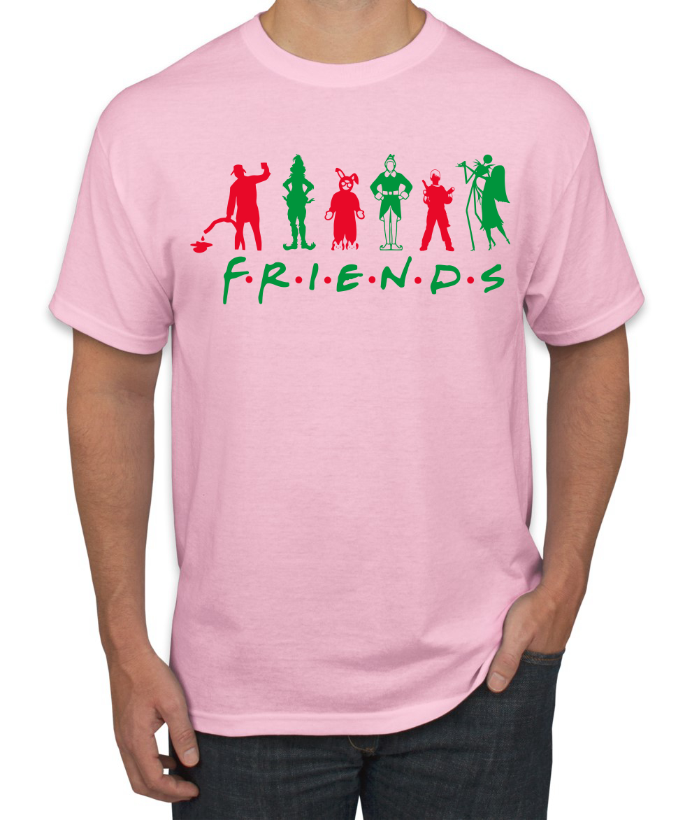 Iconic Holiday Movie Characters Friends Parody Red Green Men TShirt - Picture 4 of 7
