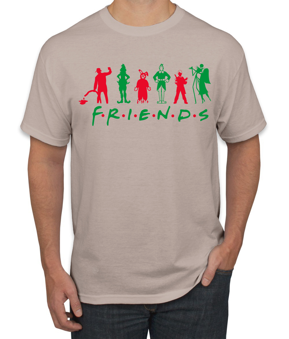 Iconic Holiday Movie Characters Friends Parody Red Green Men TShirt - Picture 7 of 7