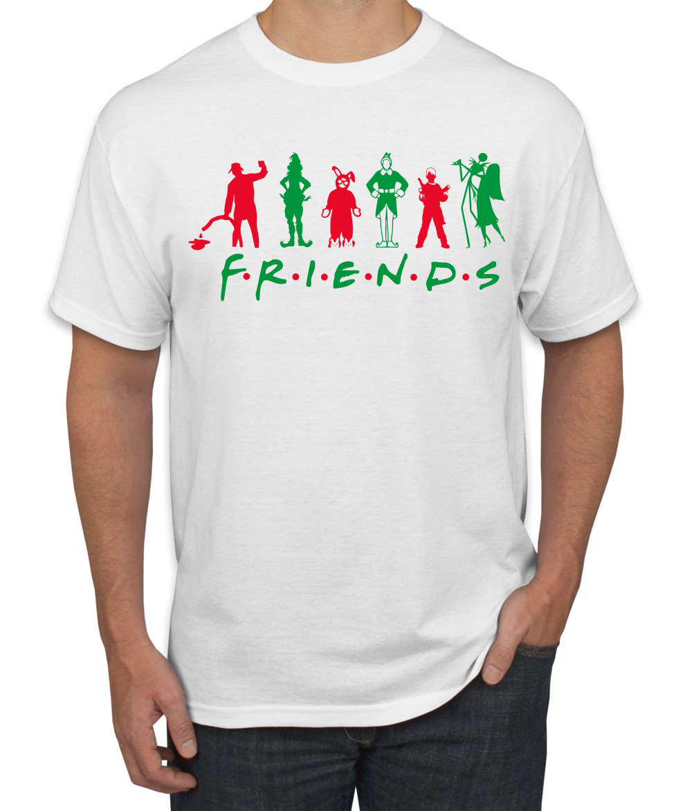 Iconic Holiday Movie Characters Friends Parody Red Green Men TShirt - Picture 5 of 7