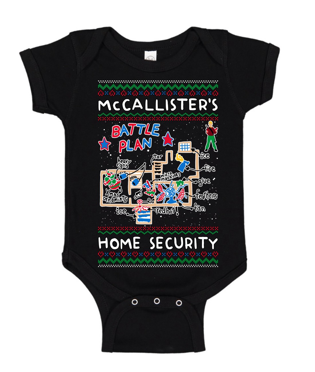 McCallister's Home Security Battle Plan solo Kevin Baby Creeper unisex - Imagen 3 de 6