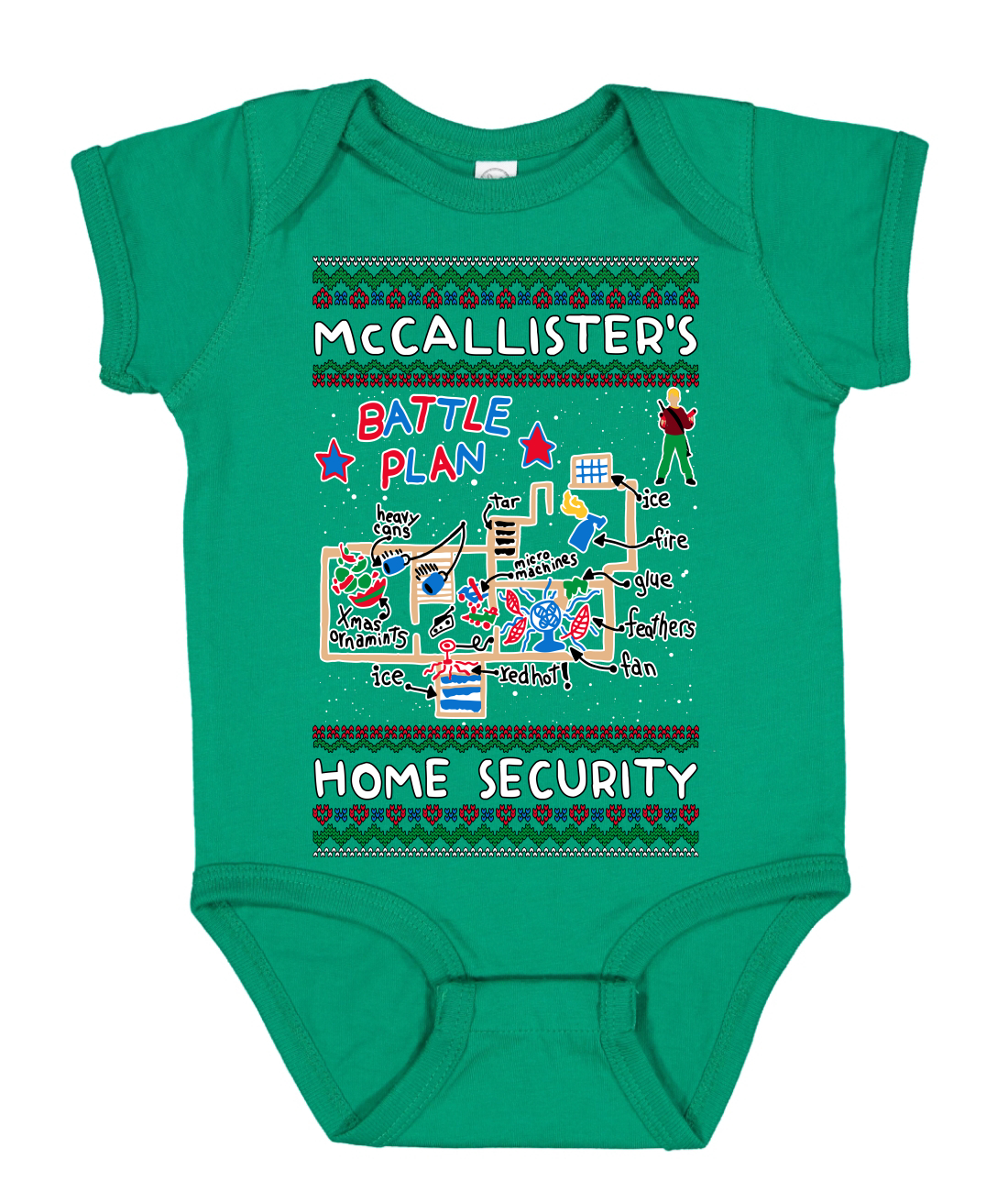 McCallister's Home Security Battle Plan solo Kevin Baby Creeper unisex - Imagen 4 de 6