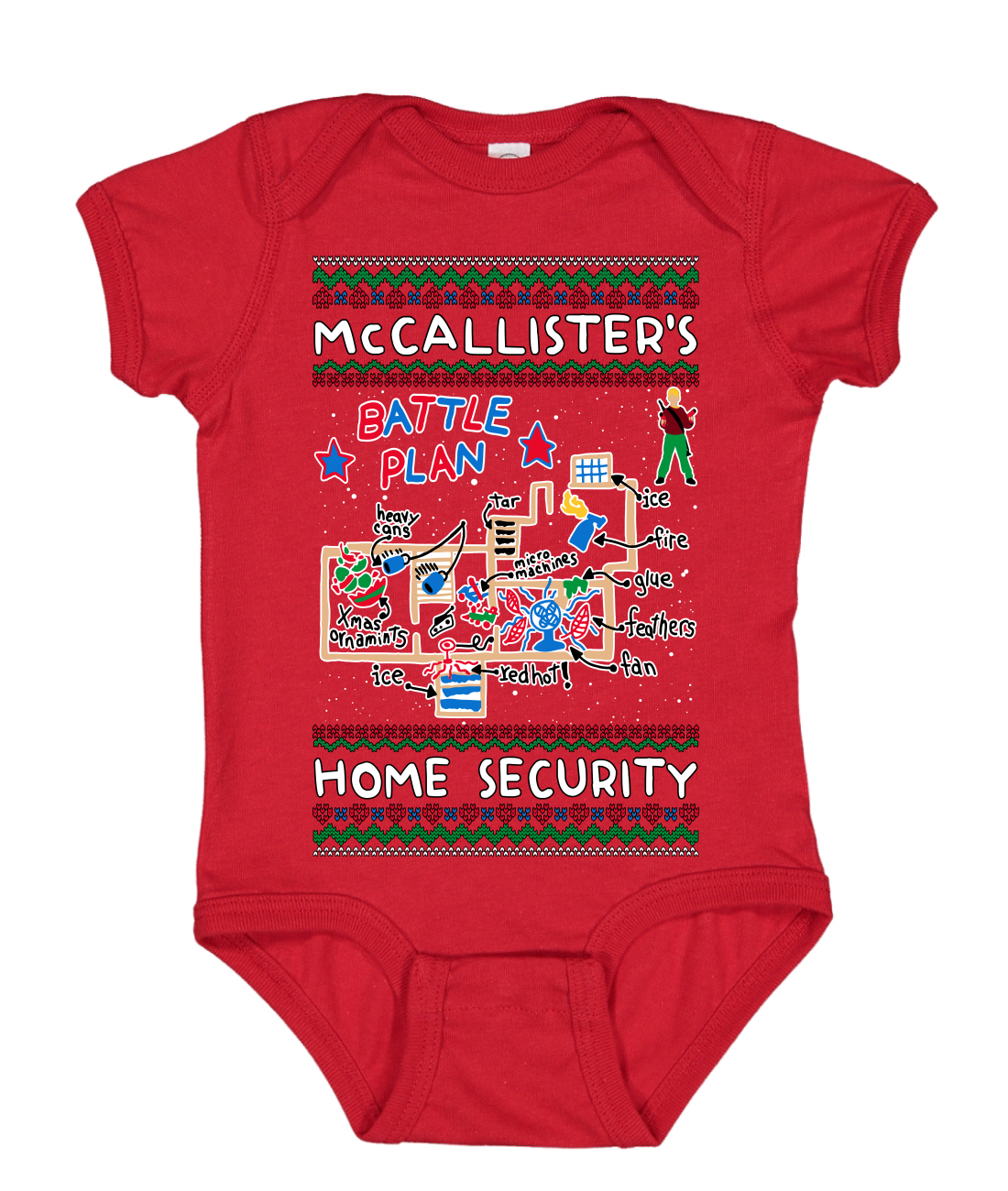 McCallister's Home Security Battle Plan solo Kevin Baby Creeper unisex - Imagen 6 de 6