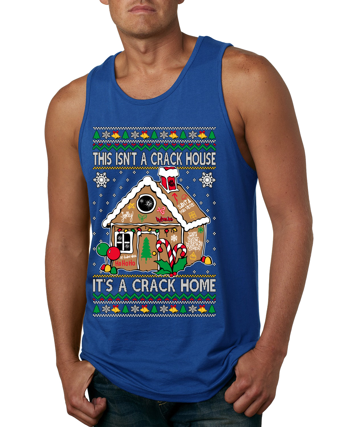 Camiseta sin mangas Gingerbread Not A Crack House It's A Crack Home para hombre - Imagen 8 de 9