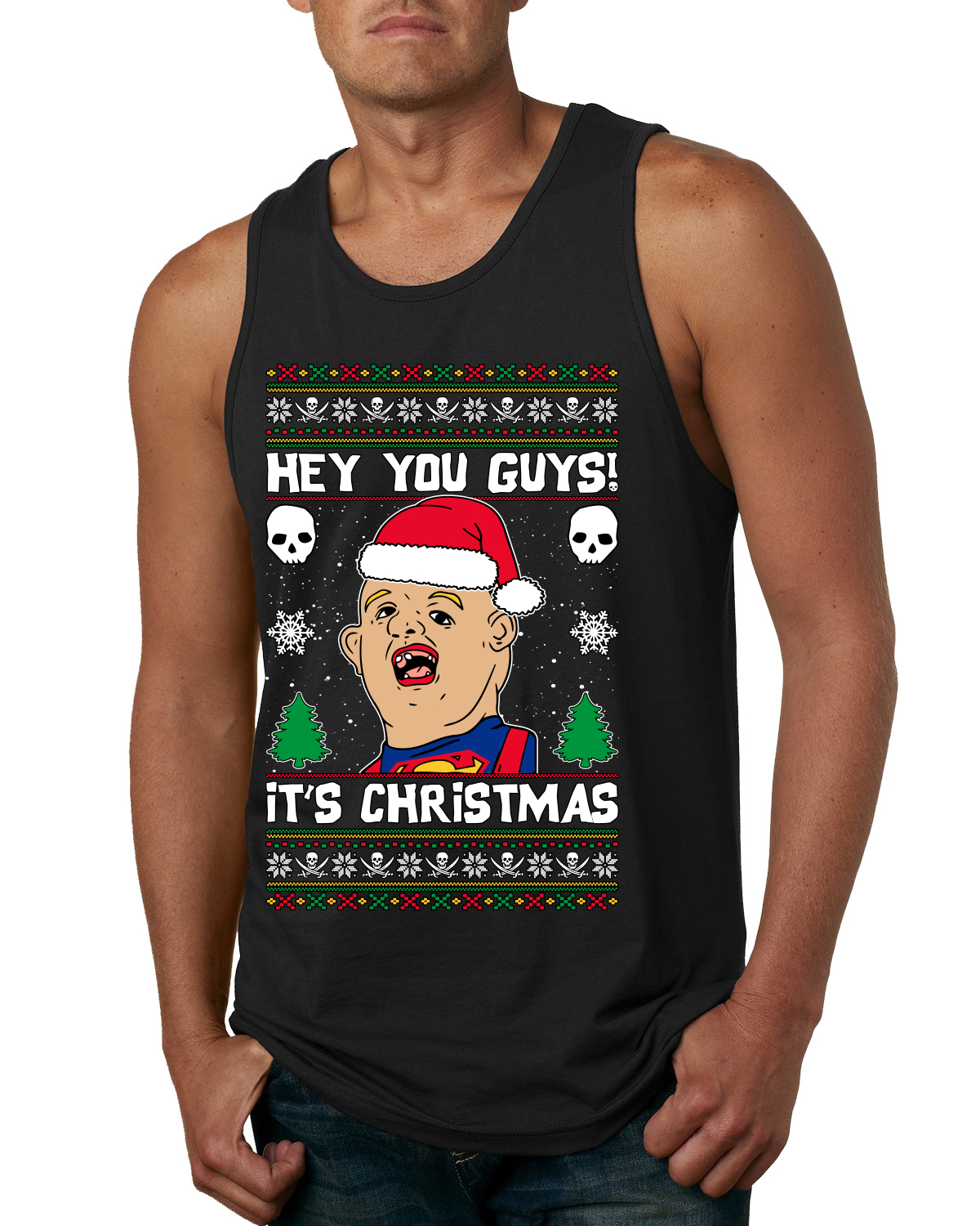 Hey You Guys! It's Sloth Never Say Die Men Tank Top - Picture 3 of 9